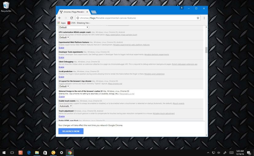 Chrome using smaller UI
