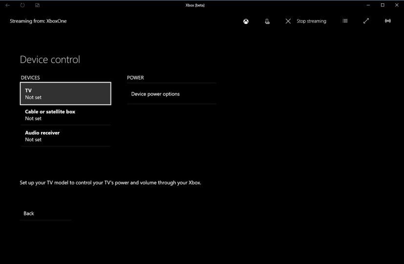 Xbox One Device Control TV & Audio receiver