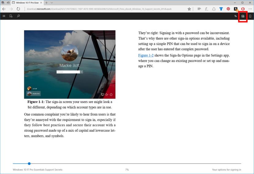 Microsoft Edge Read Aloud feature
