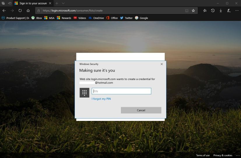 Windows Security prompt