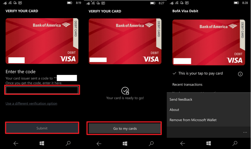 Tap to pay with Microsoft Wallet